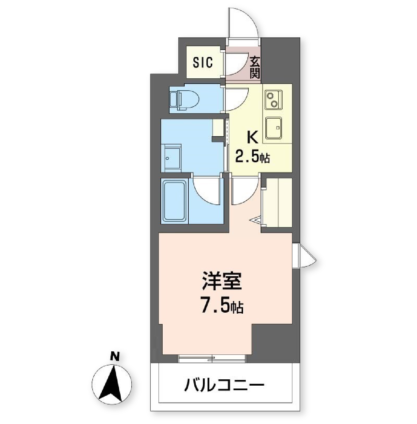 ロイヤルパークヒルズうめきた0301号室の間取り
