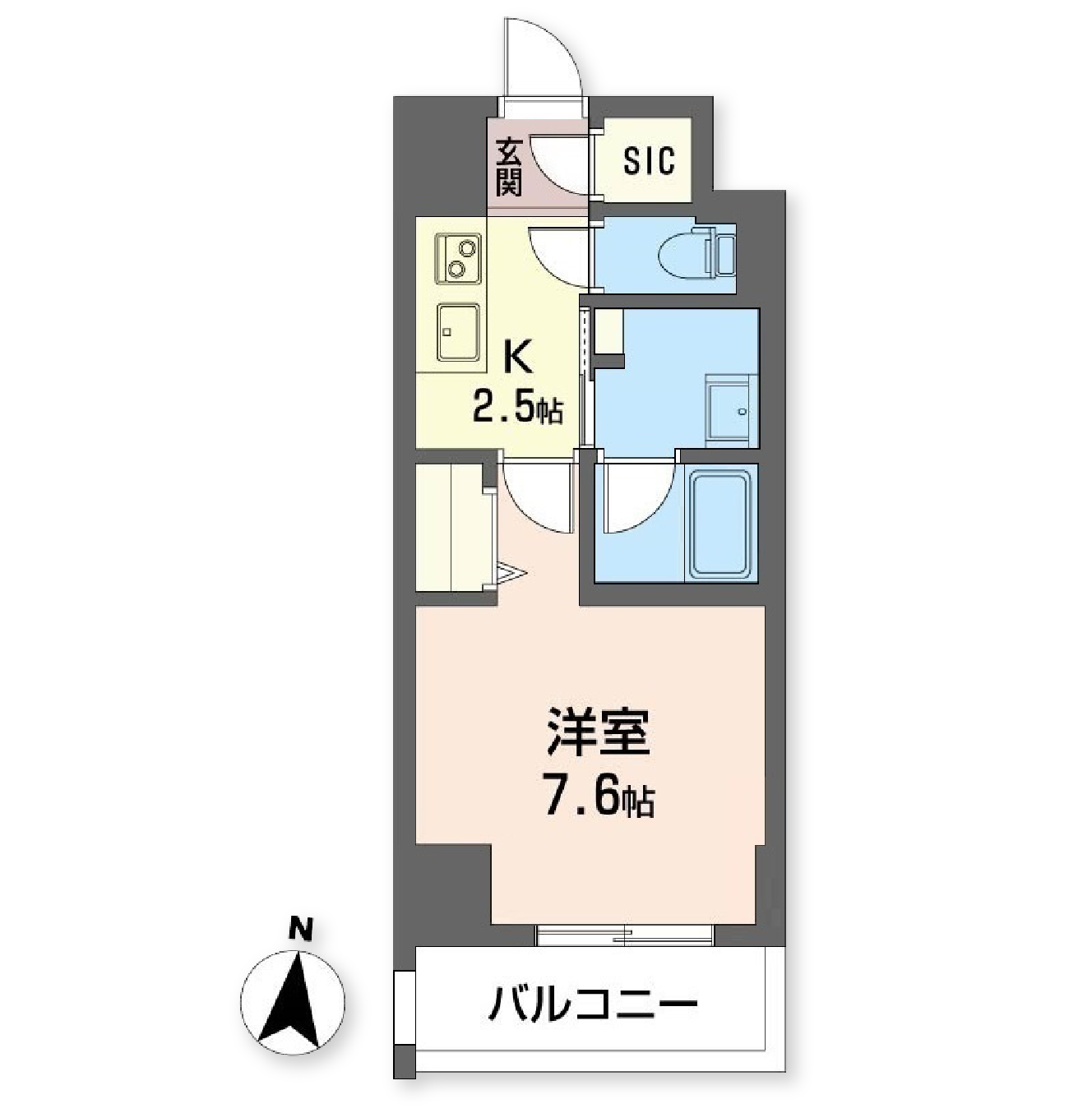 ロイヤルパークヒルズうめきた0302号室の間取り