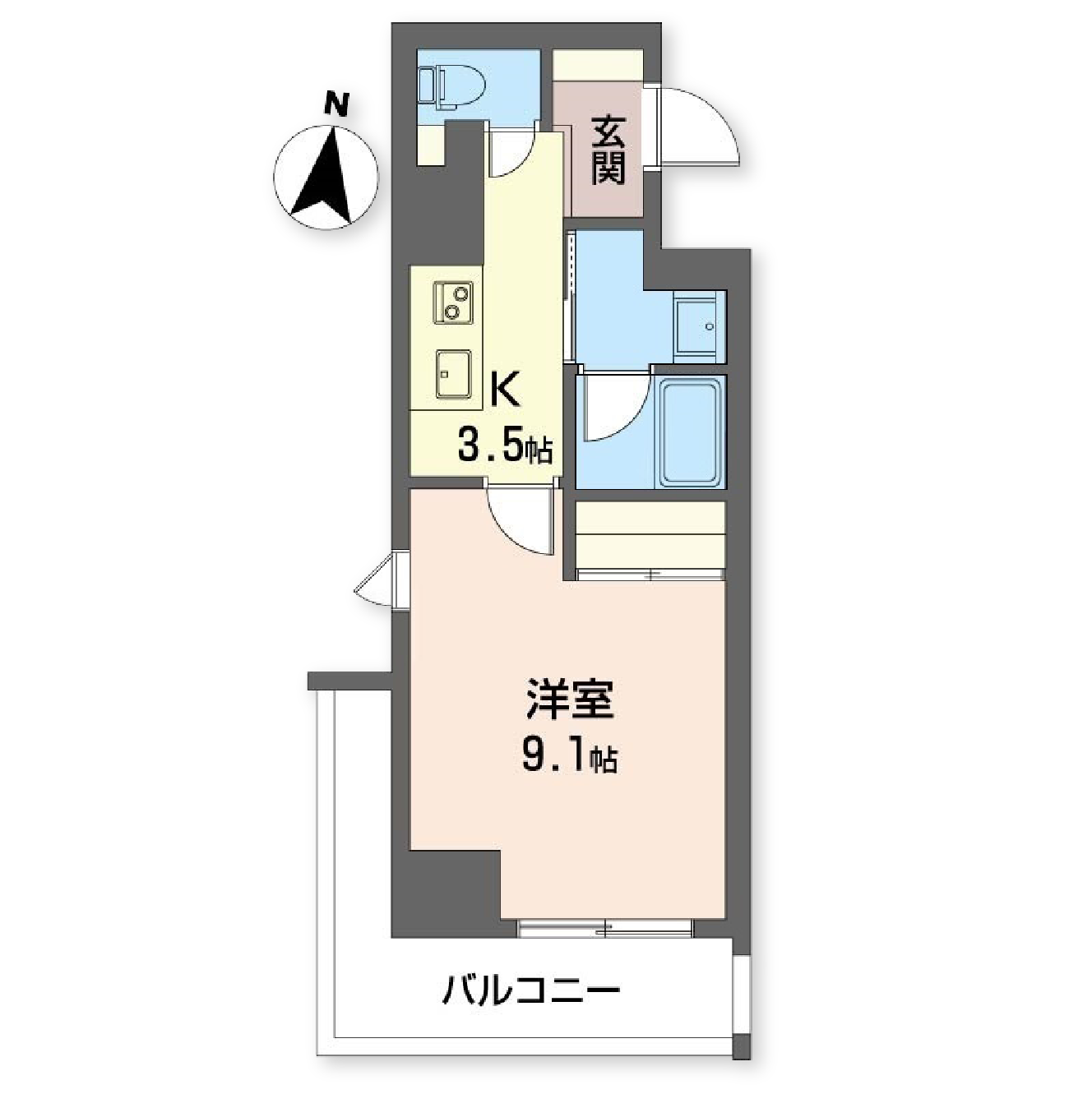 ロイヤルパークヒルズうめきた0405号室の間取り